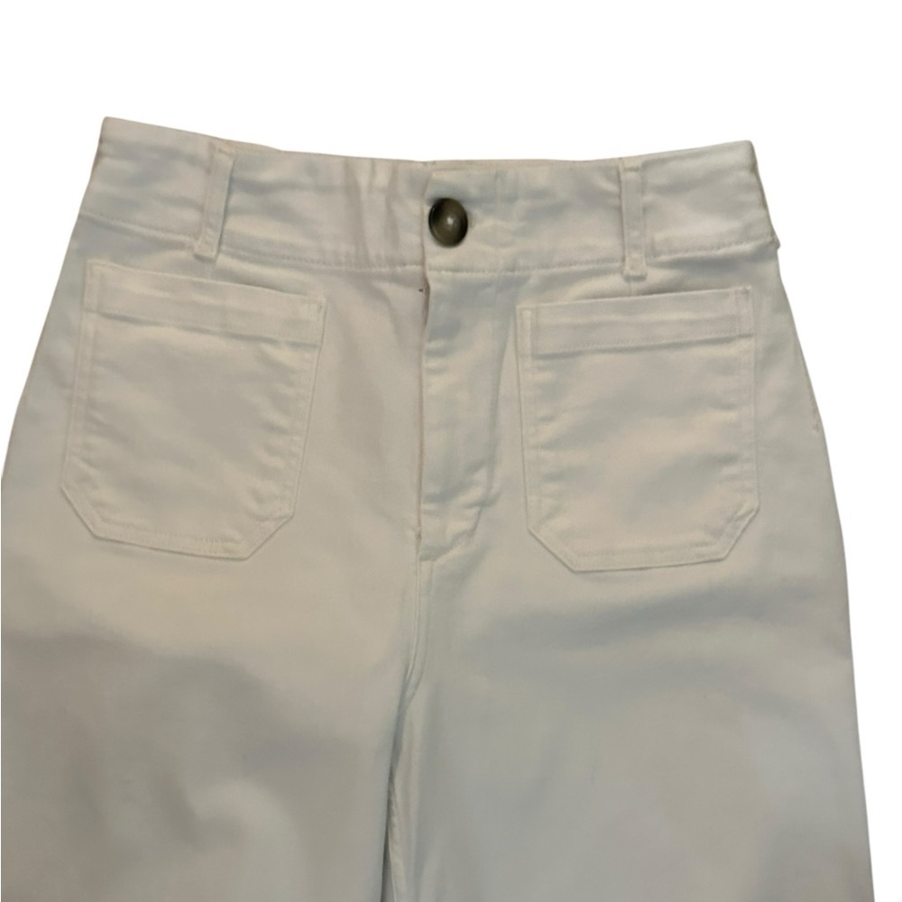 The Colette Cropped Wide-Leg Pants by Maeve white - Picture 11 of 13